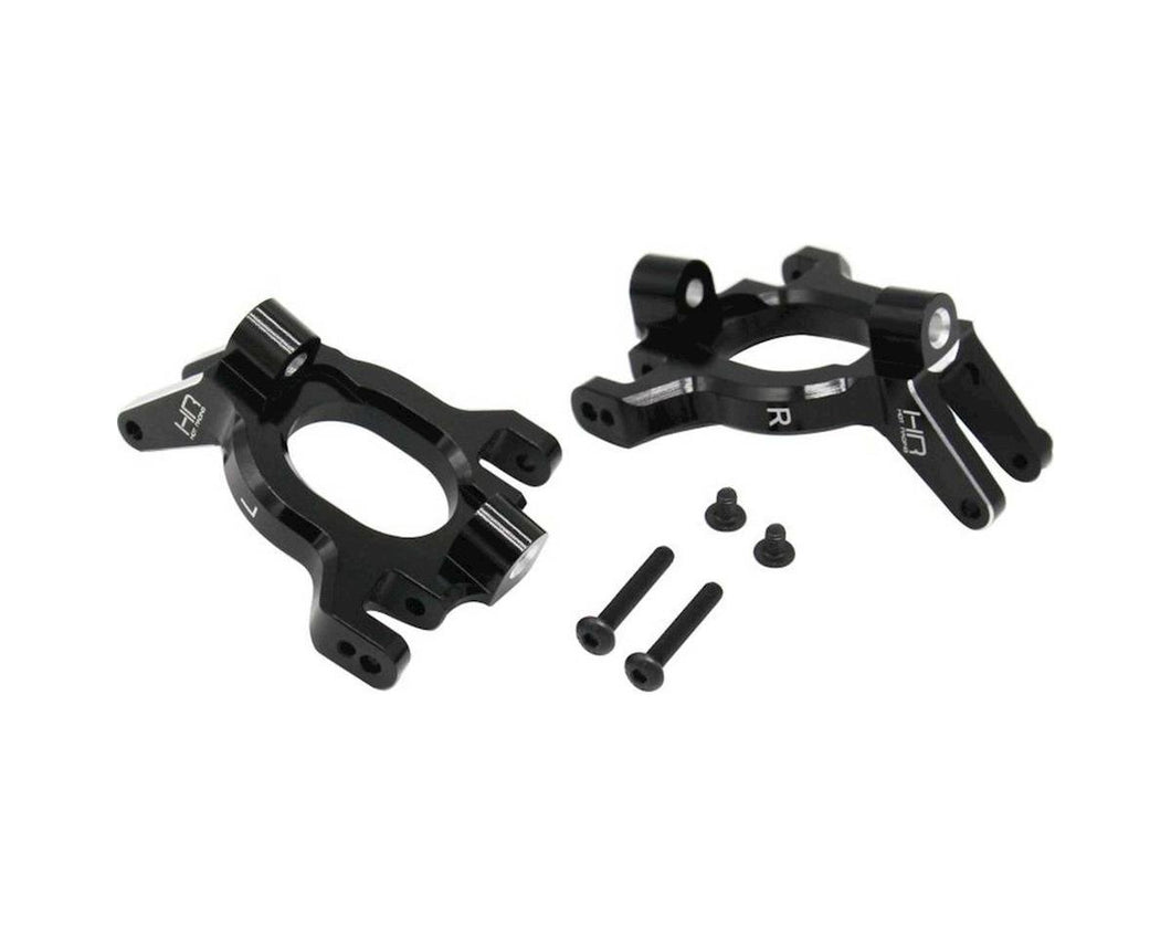 Hot Racing Aluminum Front C-Hub Caster Blocks (Black) (2)
