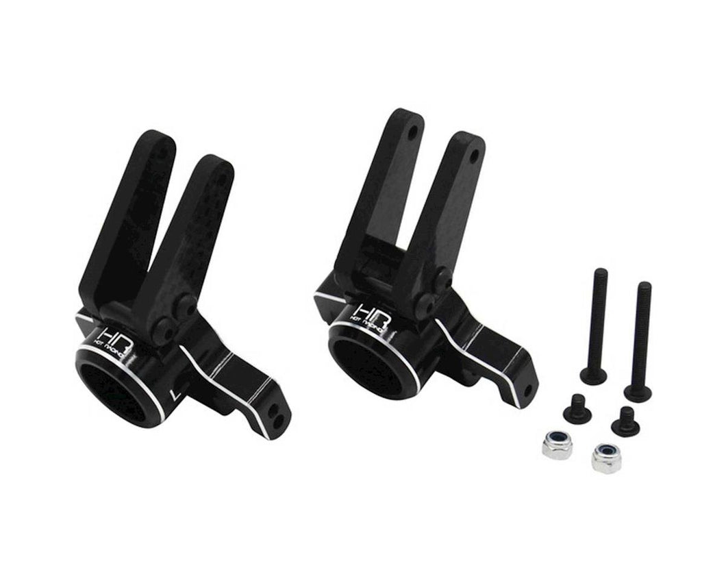 Hot Racing Aluminum Rear Hub Set (Black) (2)