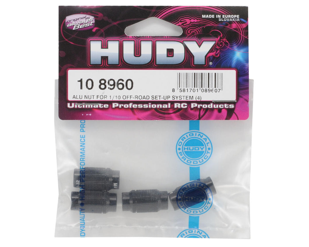 Hudy Aluminum 1/10 Off Road Set-Up System Wheel Nuts (4)