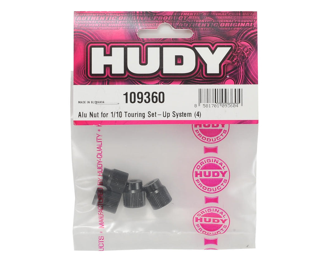Hudy Aluminum Nut For 1/10 Touring Set-Up System (4)