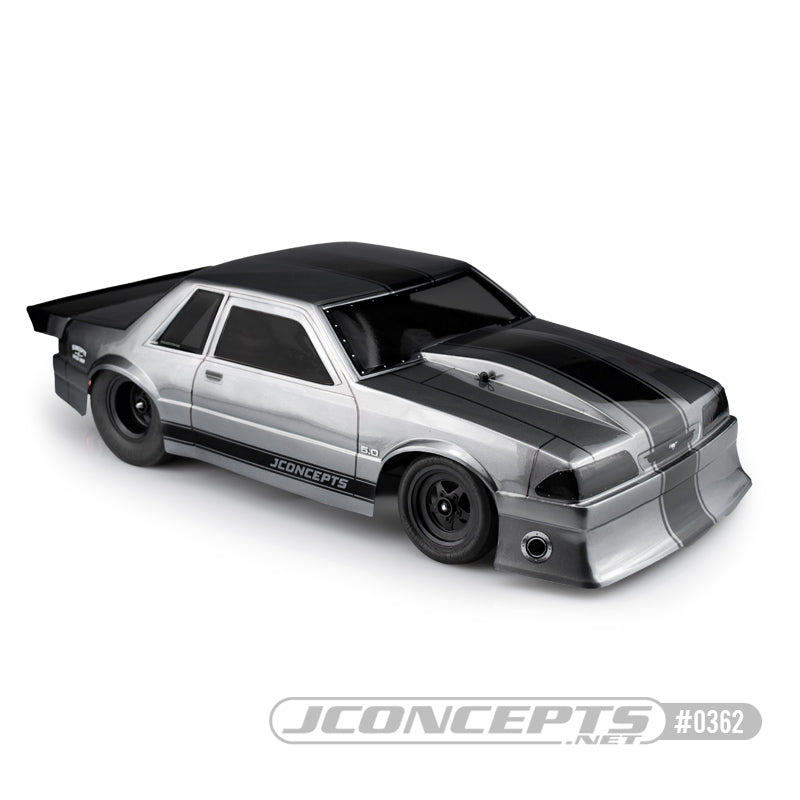 JConcepts 1991 Ford Mustang Fox Body Street Eliminator Drag Racing Body (Clear)