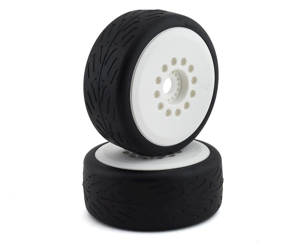 JConcepts Speed Fangs Belted Tire Pre-Mounted w/Cheetah Speed-Run Wheel (White)