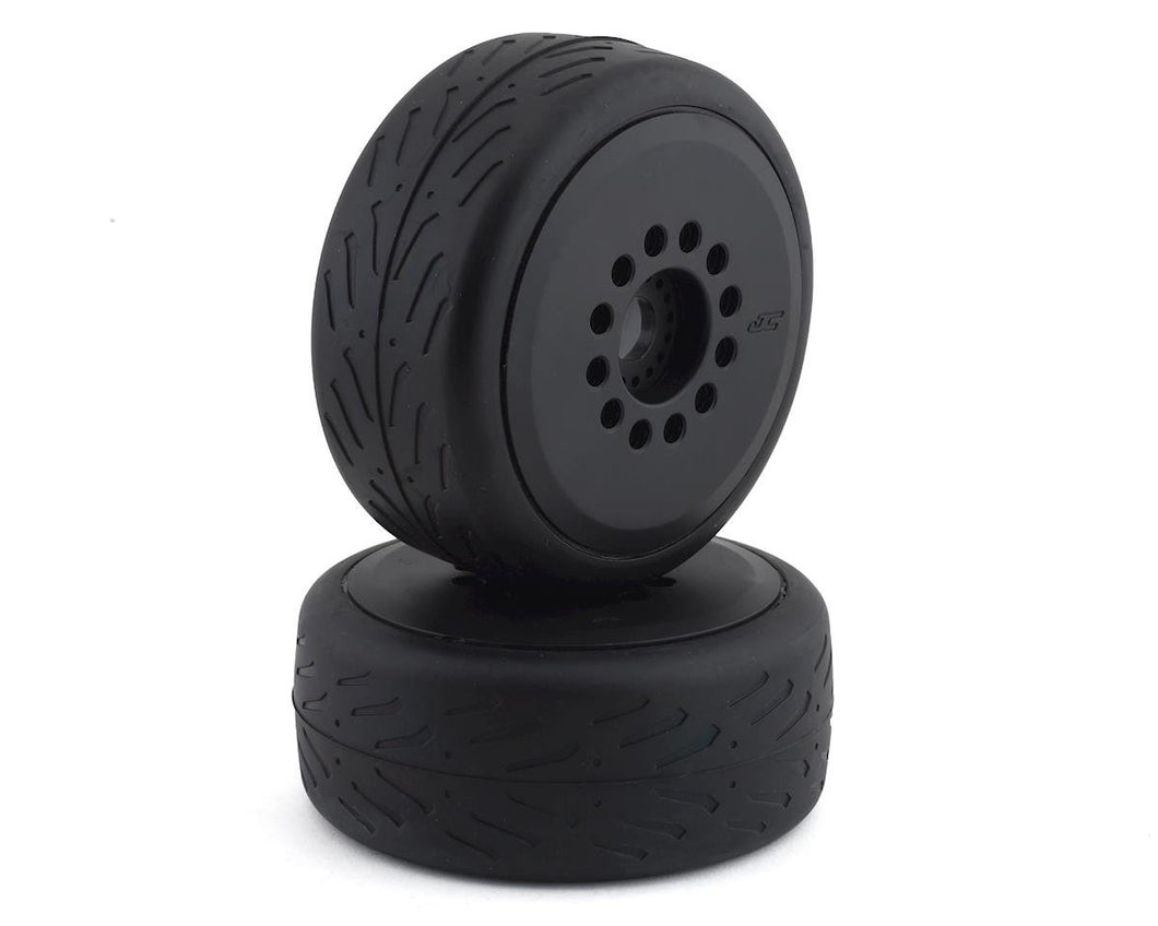 JConcepts Speed Fangs Belted Tire Pre-Mounted w/Cheetah Speed-Run Wheel (Black)