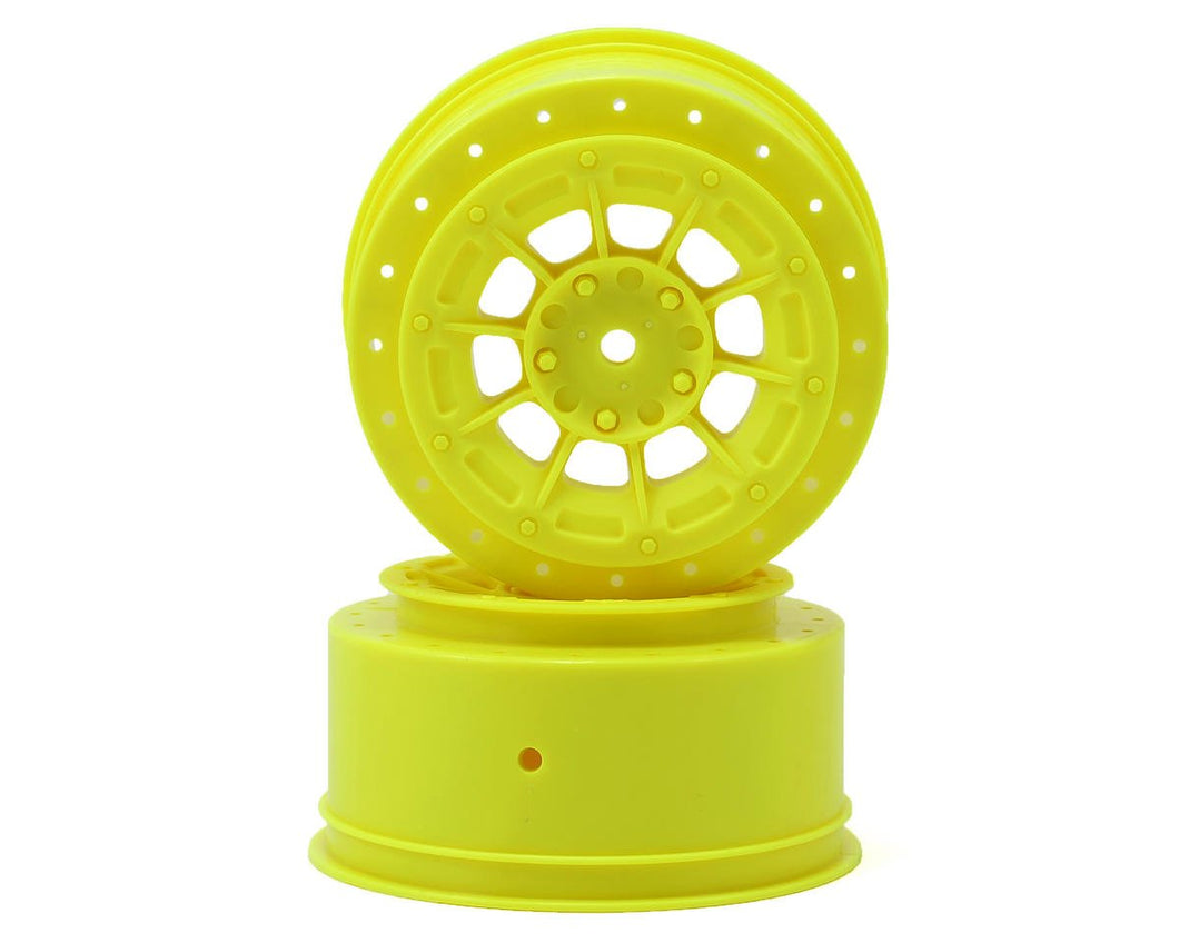 JConcepts 12mm Hex Hazard Short Course Wheels (Yellow) (2) (TEN-SCTE)