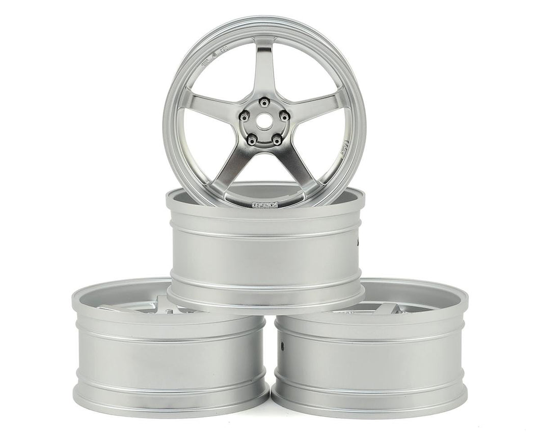 MST GT Wheel Set (Matte Silver/Matte Silver) (4) (Offset Changeable)