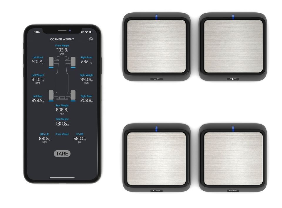 Power Hobby SCWS2000 Bluetooth RC Corner Weight Scale System