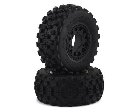 Pro-Line Badlands MX SC Tires w/Raid Wheels (Black) (2) (Slash Front) (M2) w/12mm Hex