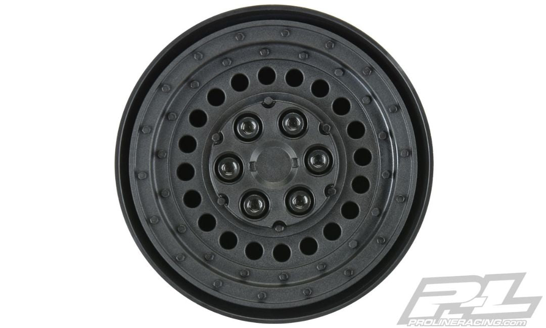 Pro-Line Carbine 1.9" Black Plastic Internal Bead-Loc Dually Wheels (2) for Rock Crawlers Front or Rear