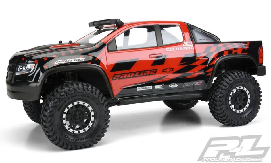 Pro-Line Chevy Colorado ZR2 Clear Body for 12.3" (313mm) Wheelbase Scale Crawlers