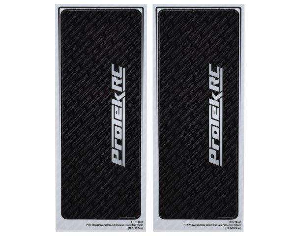 ProTek RC Universal Chassis Protective Sheet (Black) (2) (12.5x33.5cm)