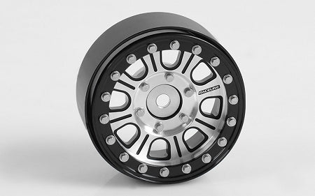 RC4WD Raceline Monster 1.7" Beadlock Wheels (Silver/Black)