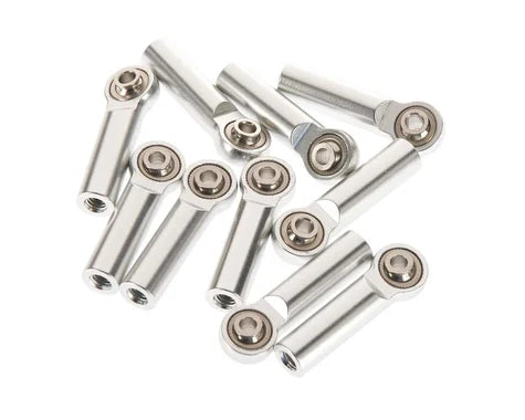 RC4WD M3/M4 Straight Aluminum Rod Ends (Silver) (10) (Long)