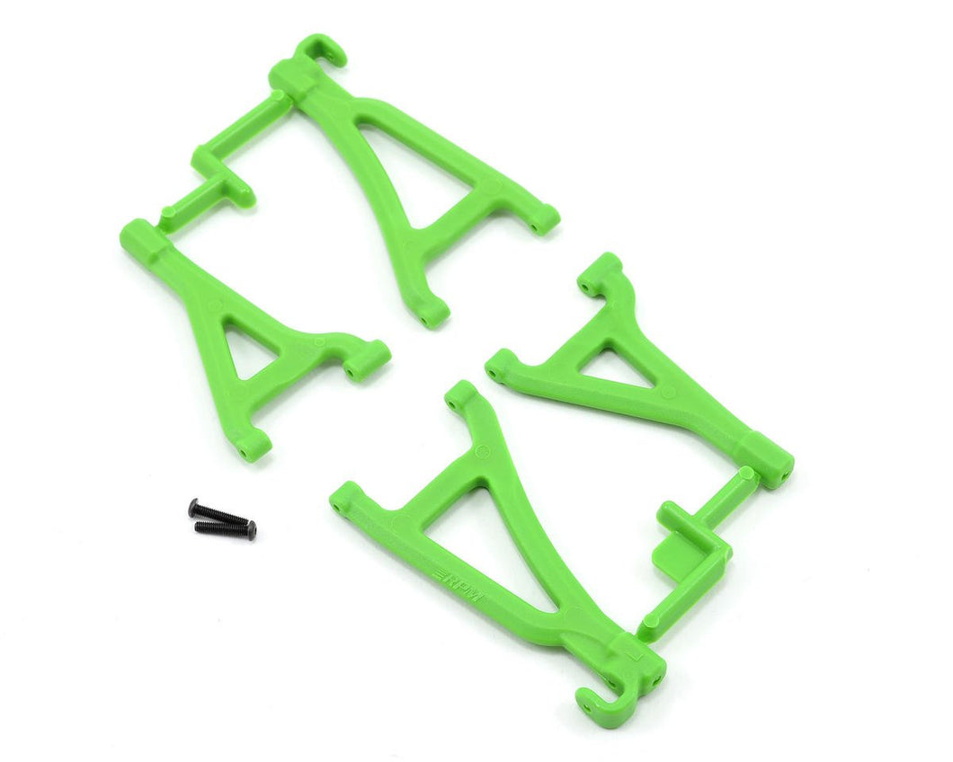 RPM Front Upper & Lower A-Arm Set (Green) (1/16 E-Revo)