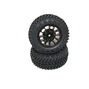Panda Hobby 56mm Sipe Tire Mounted on U-Factor 1.2" Beadlock Wheel 1/24 (2pcs)