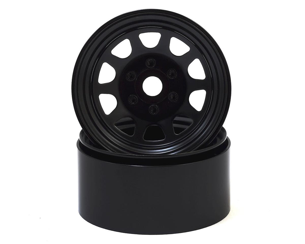 SSD RC Stock 1.9 Steel Beadlock Wheels (Black)