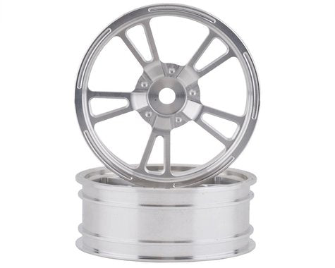 SSD RC V Spoke Front 2.2” Drag Racing Wheels (Silver)