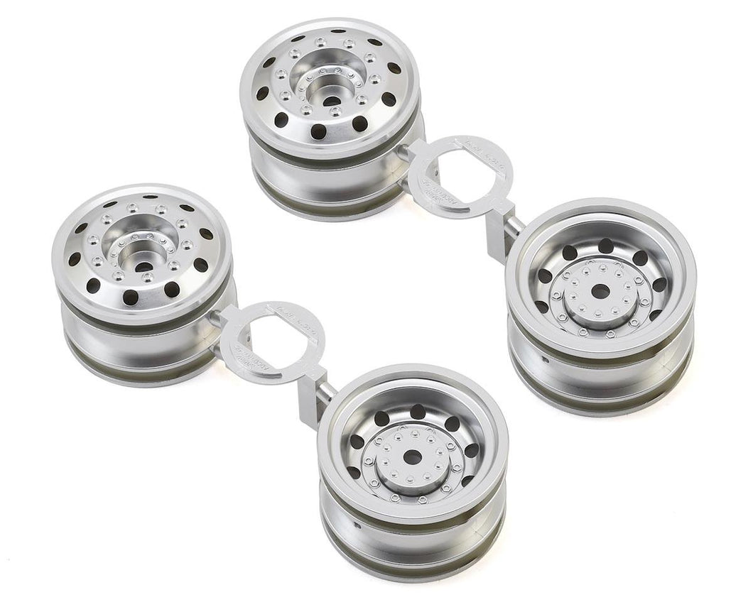 Tamiya TT-01 Type-E Racing Truck Wheels (Matte Chrome) (4)