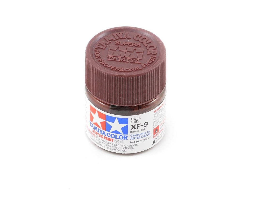 Tamiya XF-9 Flat Hull Red Acrylic Paint (10ml)