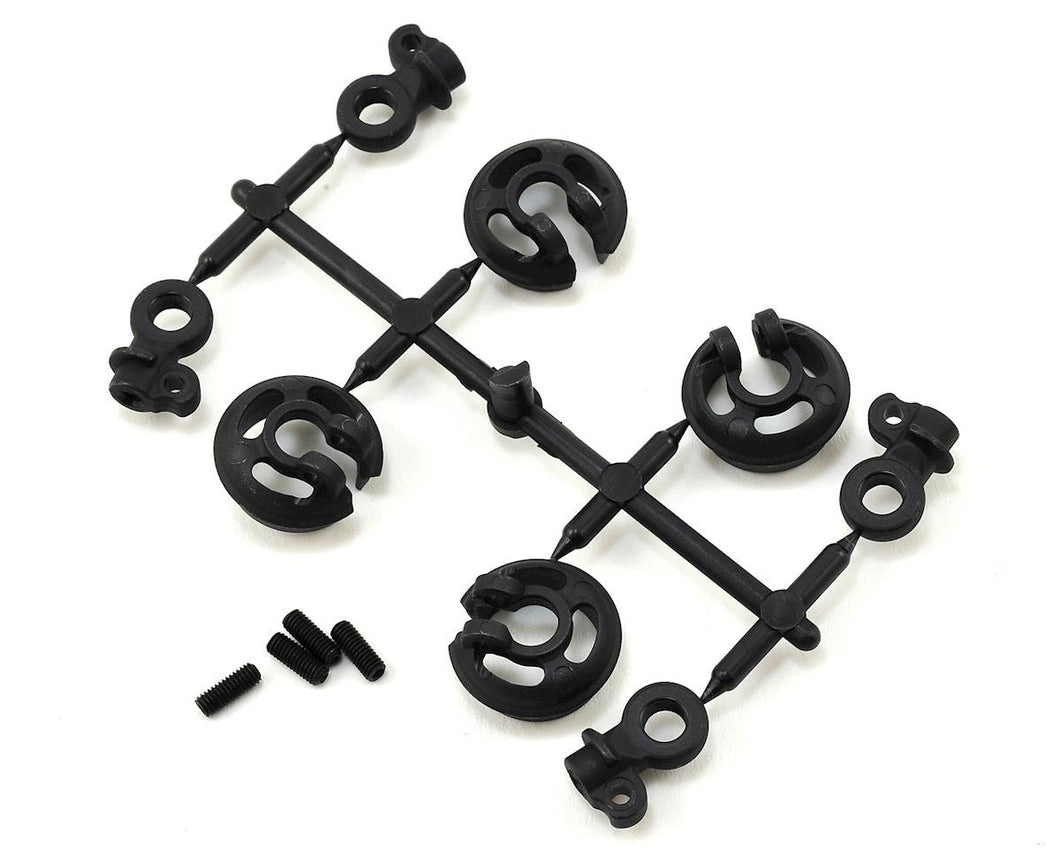 Tekno RC EB410/ET410 Locking Shock Rod End & Spring Perch Set