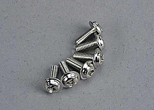 Traxxas Motor Screws (3x8mm Washerhead Machine) (6)