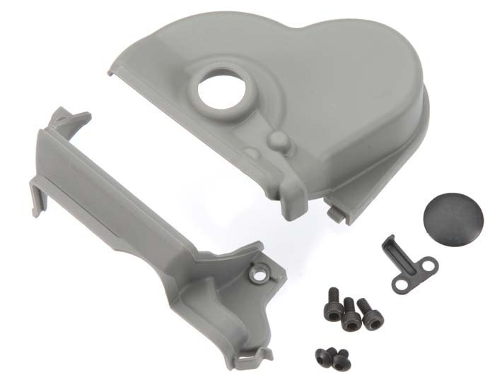 Traxxas Cover, gear (upper & lower) (1)/ dust plug (1)/ 3x6mm CS (3) (for single motor installation, use with motor plate #3997X