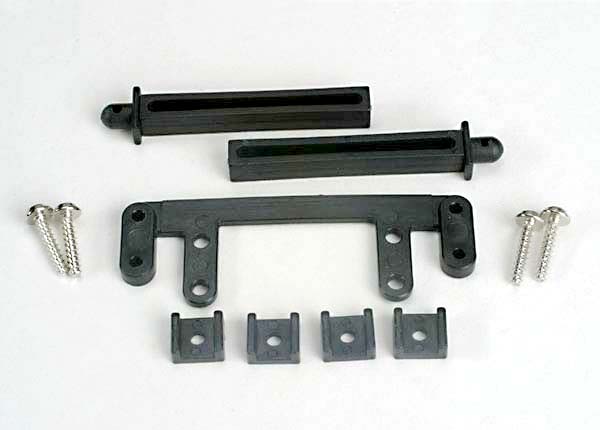 Traxxas Rear Body Mount Base/ Rear Body Mounting Posts (2)/Rear Body Mounting Clamps (4)/ Screws