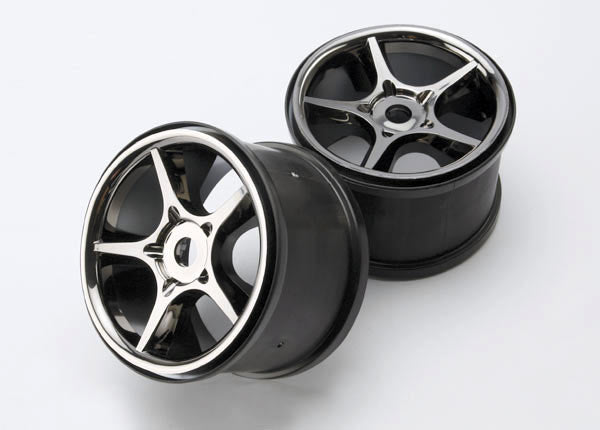 Traxxas Gemini 3.8" 17mm Wheel (2) (Black Chrome)