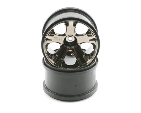 Traxxas 12mm Hex All-Star 2.8" Rear Wheels (2) (Jato, Jato 3.3) (Black Chrome)