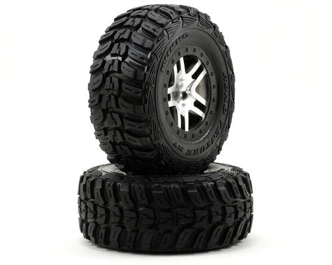 Traxxas Kumho Venture MT Front Tires (2) (Satin Chrome) (Standard) w/Split-Spoke Front Wheel