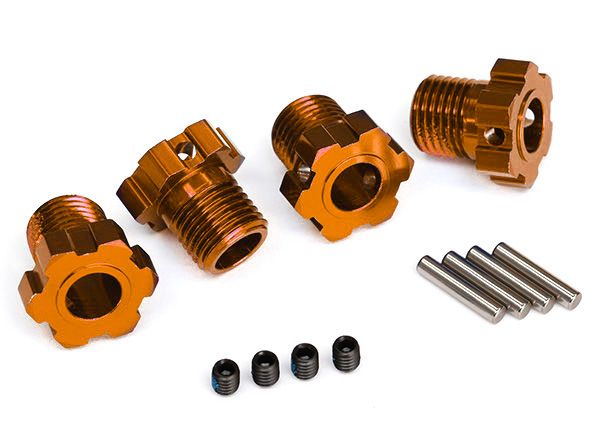 Traxxas 17mm Splined Wheel Hub Hex (Orange) (4)