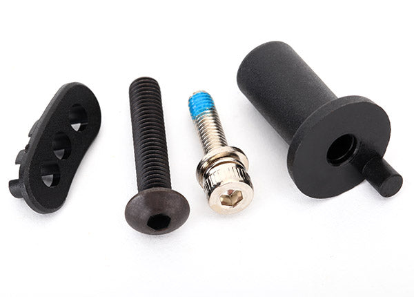 Traxxas Motor mount hinge post/ 5x25mm BCS (1)/ 4x16mm CS with split and flat washer (1)