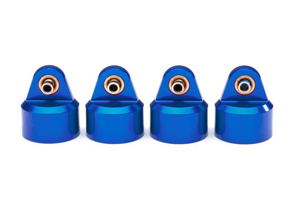 Traxxas Shock caps, aluminum (blue-anodized), GT-Maxx shocks (4)