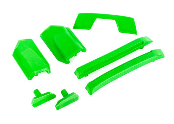 Traxxas Body reinforcement set, green/ skid pads (roof)