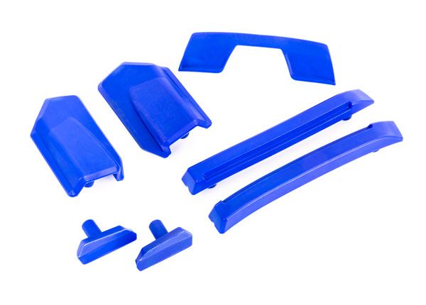 Traxxas Body reinforcement set, blue/ skid pads (roof) (fits #9511 body)