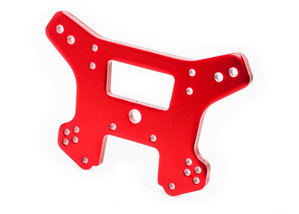 Traxxas Shock tower, rear, 6061-T6 aluminum (red-anodized)