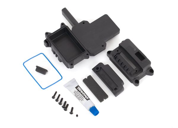 Traxxas Box, receiver (sealed) w/ ESC mount/ receiver cover/ access plug/ foam pads/ silicone grease/
