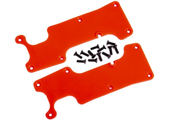 Traxxas Suspension arm covers, red, rear (left and right)