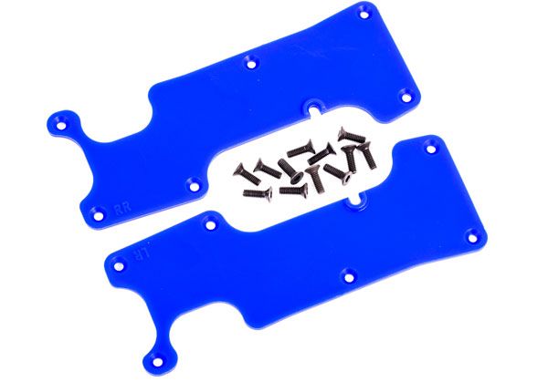 Traxxas Suspension arm covers, blue, rear (left and right)