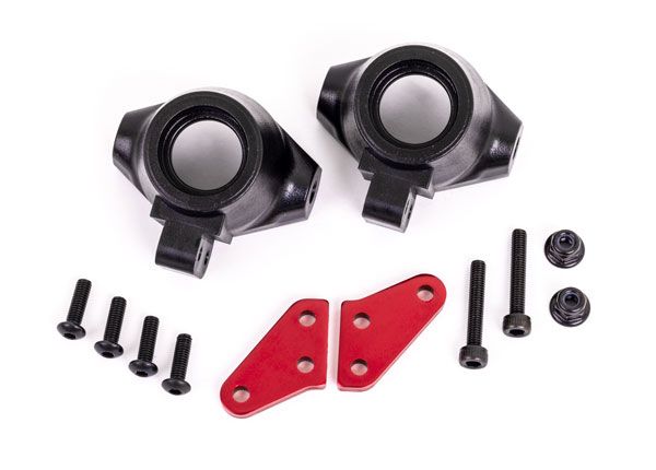Traxxas Steering block arms (aluminum, red-anodized) (2)