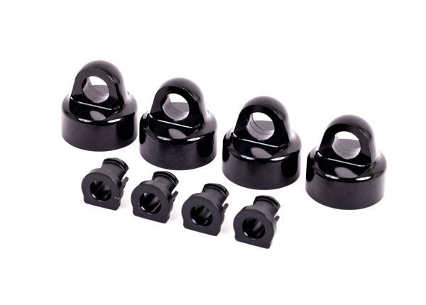 Traxxas Shock caps, aluminum (black-anodized)