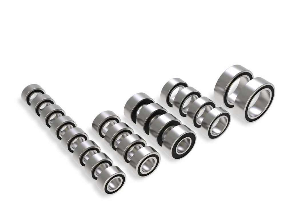 Traxxas Ball Bearing Set, Black Rubber Sealed, Complete (3x6x2.5mm (8), 5x8x2.5mm (4), 4x8x3mm (4), 8x12x3.5mm (2), 3.5x7x2.5mm (4))