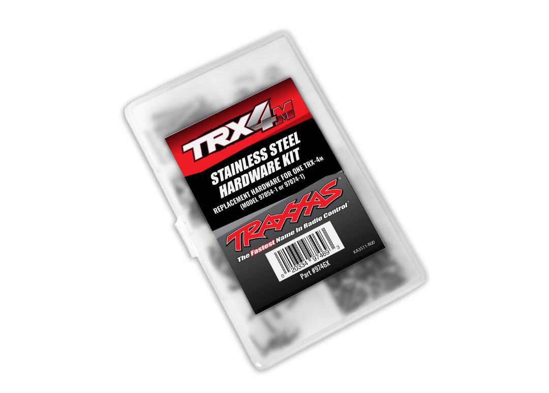 Traxxas Hardware Kit, Stainless Steel, Complete (Contains All Stainless Steel Hardware Used On 1/18-Scale Ford Bronco Or Land Rover Defender) (Includes Body Hardware And Clear Plastic Storage Container)