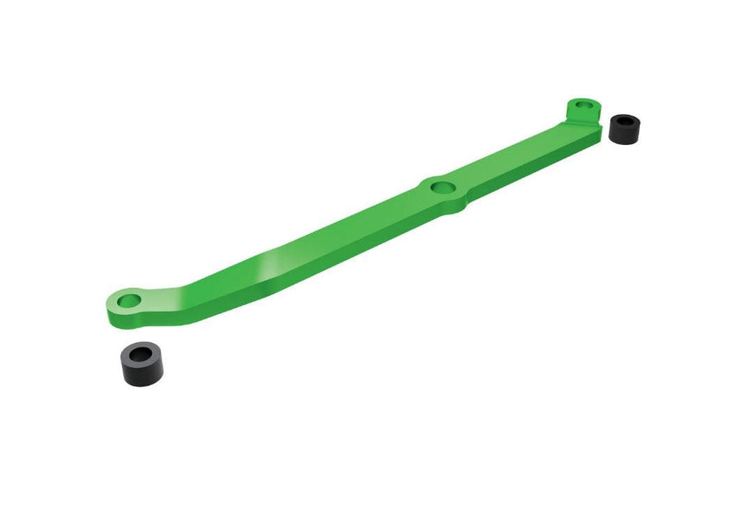 Traxxas Steering Link, 6061-T6 Aluminum (Green-Anodized)/ Servo Horn, Metal/ Spacers (2)/ 3X6mm Ccs (With Threadlock) (1)/ 2.5X7mm Ss (With Threadlock) (1)
