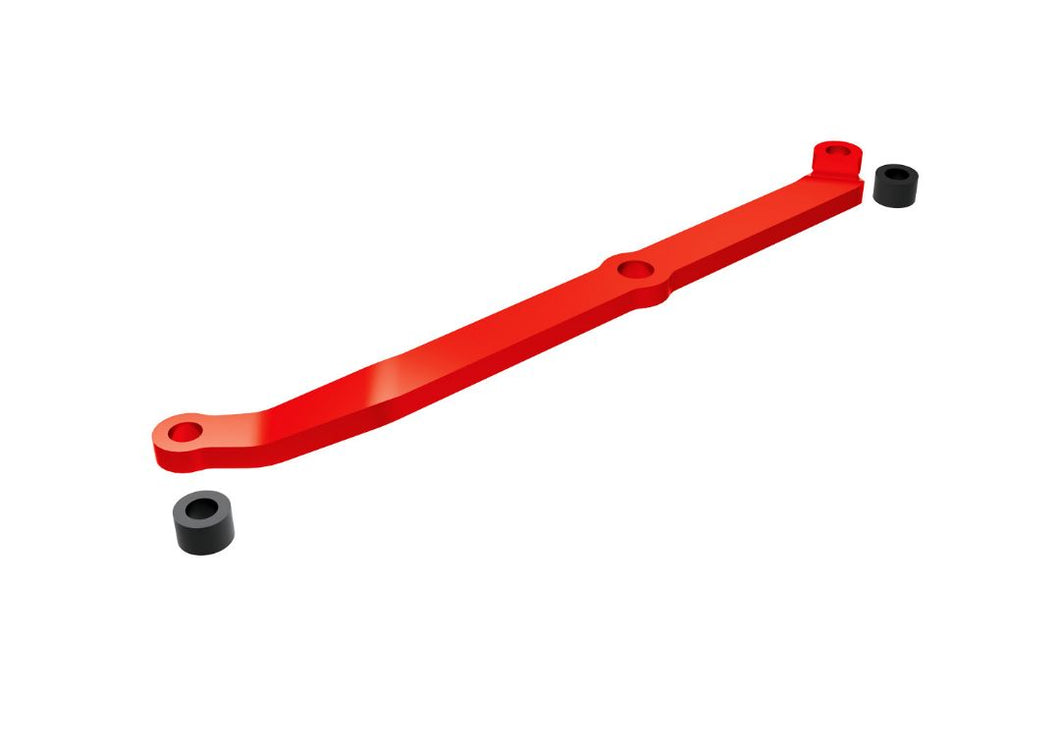 Traxxas Steering Link, 6061-T6 Aluminum (Red-Anodized)/ Servo Horn, Metal/ Spacers (2)/ 3X6mm Ccs (With Threadlock) (1)/ 2.5X7mm Ss (With Threadlock) (1)