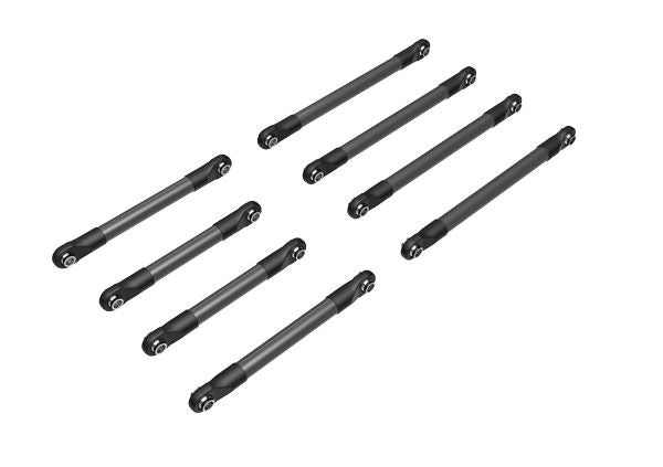 Traxxas Suspension Link Set, 6061-T6 Aluminum (Dark Titanium-Anodized) (Includes 5X53mm Front Lower Links (2), 5X46mm Front Upper Links (2), 5X68mm Rear Lower Or Upper Links (4))