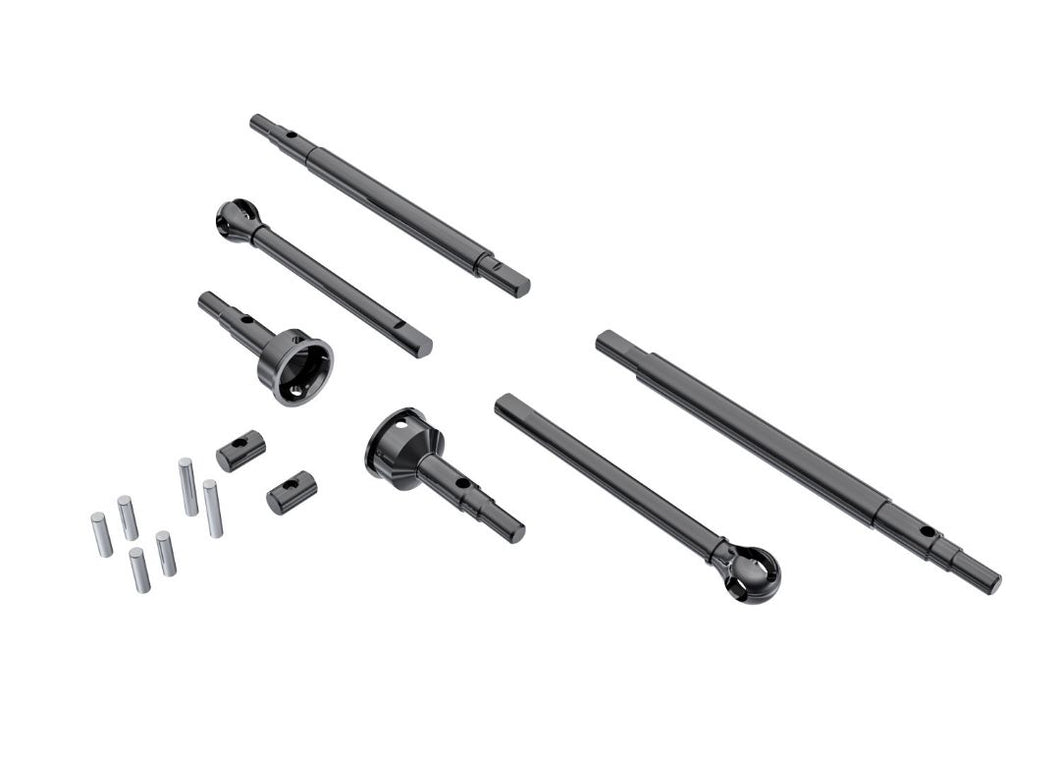 Traxxas Axle Shafts, Front And Rear (2)/ Stub Axles, Front (2) (Hardened Steel)