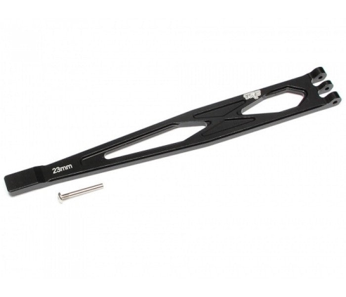 Team Raffee ALUMINUM BATTERY HOLD-DOWN MOUNT BLACK