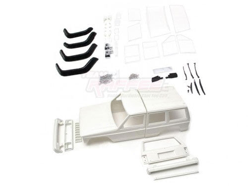 Team Raffee Co. Cherokee XJ Hard Plastic Body Kit Set 313mm w/ Rubber Fenders for Axial SCX10