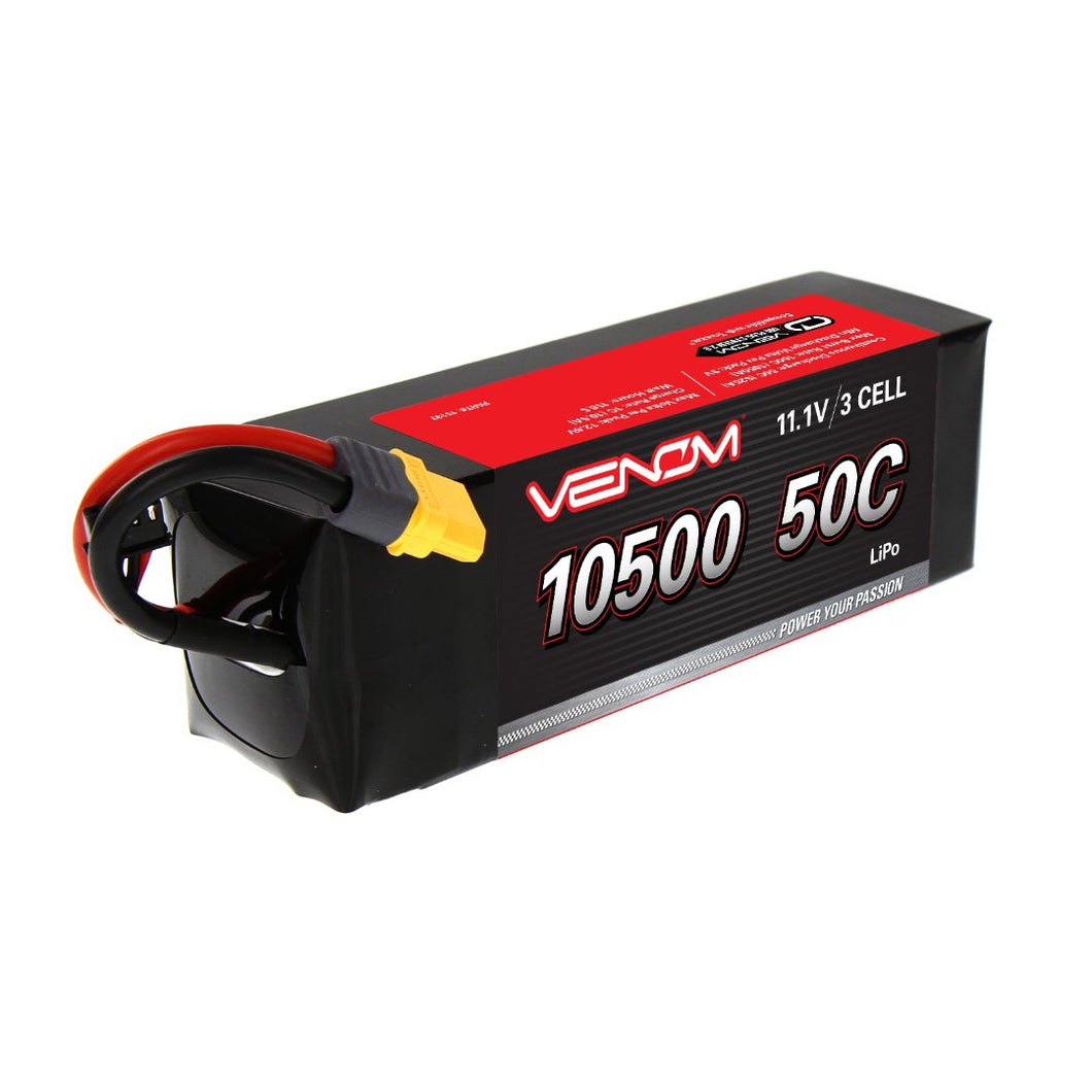 Venom Power Drive 3S 50C LiPo Battery with Universal Connector (11.1V/10500mAh)