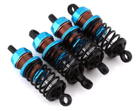 Yeah Racing Aluminum Go Big Bore Touring Shocks (Blue) (4) (50mm)